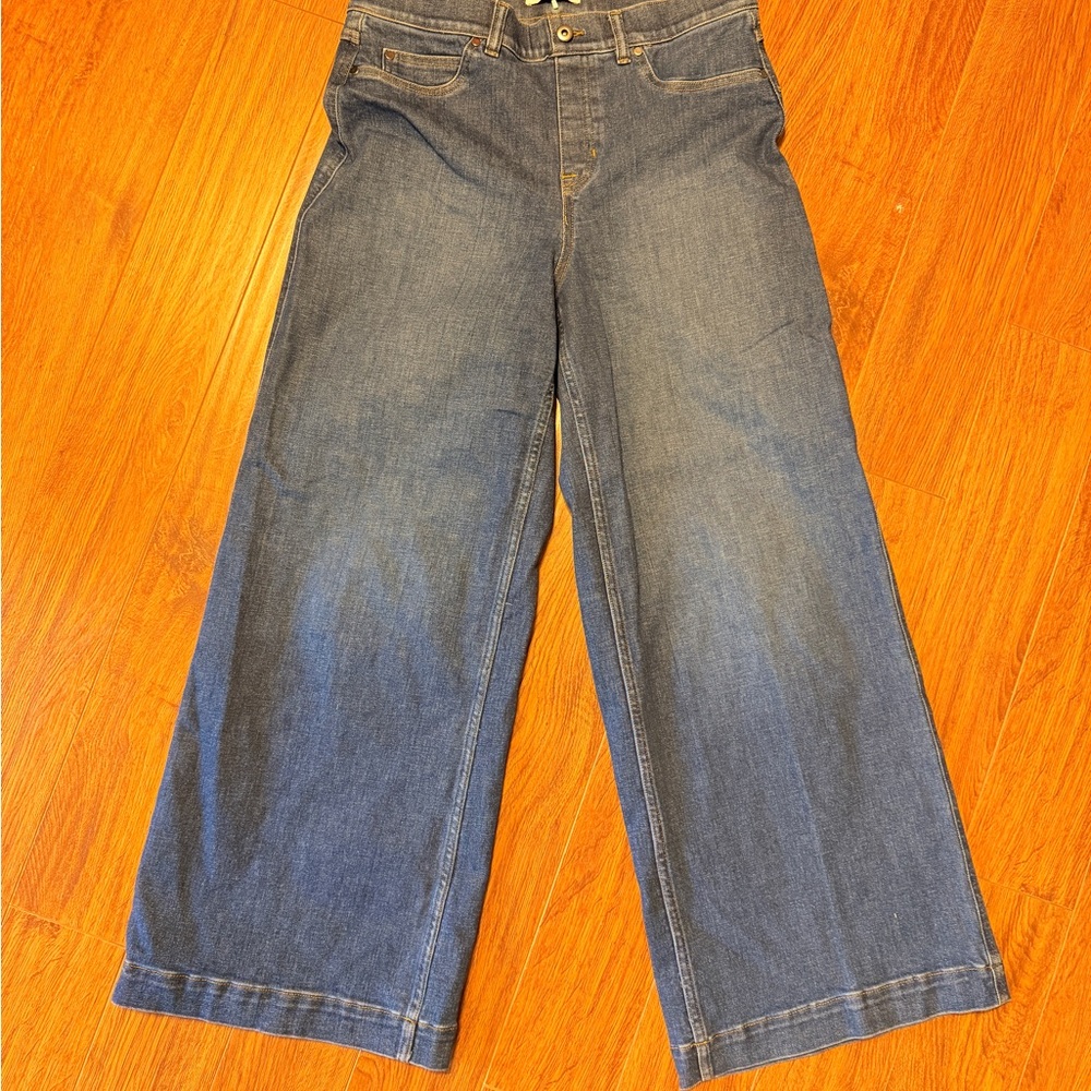 Spanx Wide-Leg Blue Jeans